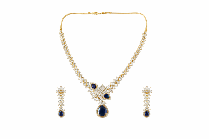 Auric midnight sapphire bloom necklace set